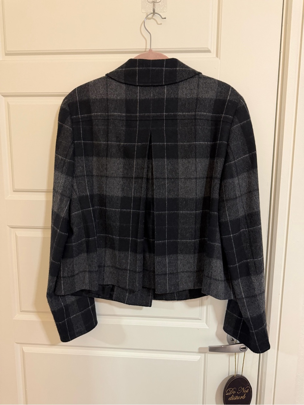Akris Gray & Black Plaid Wool Blazer - Picture 4 of 9